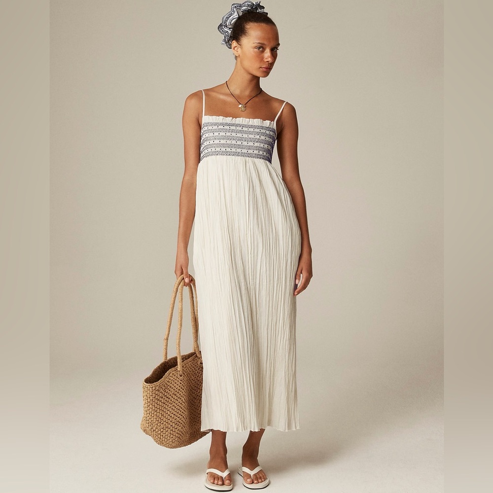 J. Crew Catania Crinkled Dress NWT S - Picture 2 of 7